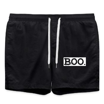 Typographie d’Halloween Boo Bold - Short de bain - noir - Devant - AI Model Male 185 light (185cm)