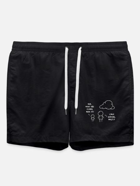 Linux Server Cloud Computing Lustiger Spruch - Badeshorts - Schwarz