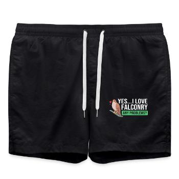 Piaillement Fauconnerie - Short de bain - noir - Devant - AI Model Male 185 light (185cm)