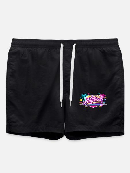 Los Angeles Neon Pink - Swim Trunks - black
