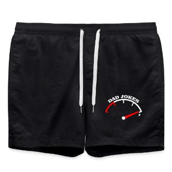 Conception du Tee Meter Dad Jokes - Short de bain - noir - Devant - AI Model Male 185 light (185cm)