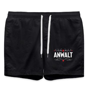 Profession d’avocat - Short de bain - noir - Devant - AI Model Male 185 light (185cm)