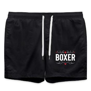 Boxer Boxen Sport - Badeshorts - Schwarz - Vorne - AI Model Male 185 light (185cm)
