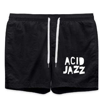 Acid Jazz Bold Typography Tee - Short de bain - noir - Devant - AI Model Male 185 light (185cm)