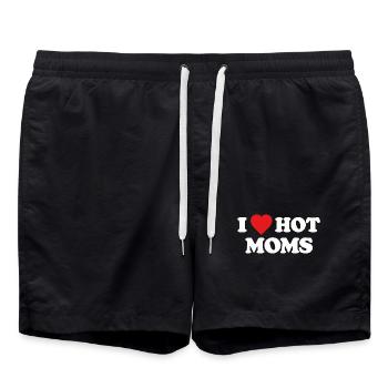 J’adore le design de mamans sexy - Short de bain - noir - Devant - AI Model Male 185 light (185cm)
