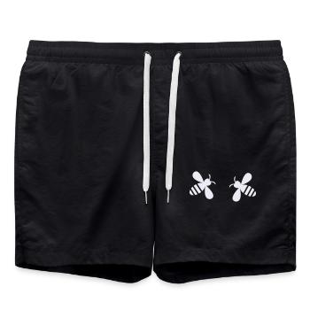Silhouettes d’abeilles - Short de bain - noir - Devant - AI Model Male 185 light (185cm)