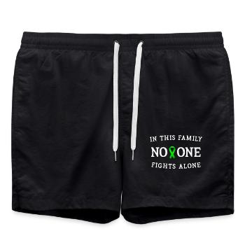 Personne ne combat seul Ruban de famille - Short de bain - noir - Devant - AI Model Male 185 light (185cm)