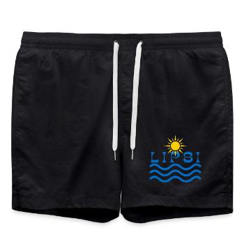 Lipsi Sun waves  - Swim Trunks - black - Front - AI Model Male 185 light (185cm)