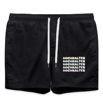 Bergsteigen Hochkalter - Badeshorts - Schwarz - Vorne - AI Model Male 185 light (185cm)