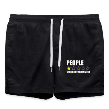 On ne recommanderait pas les anti-humains introvertis - Short de bain - noir - Devant - AI Model Male 185 light (185cm)