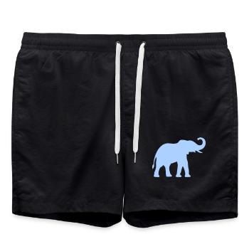 Contour de l’éléphant bleu - Short de bain - noir - Devant - AI Model Male 185 light (185cm)
