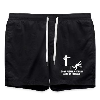 Sauvetage de la Tape dans le dos - Short de bain - noir - Devant - AI Model Male 185 light (185cm)