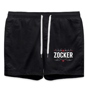 Zocker Gamer - Badeshorts - Schwarz - Vorne - AI Model Male 185 light (185cm)