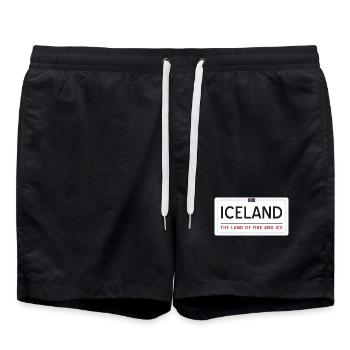 Panneau islandais - Short de bain - noir - Devant - AI Model Male 185 light (185cm)