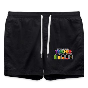 Autonomie d’un enseignant - Short de bain - noir - Devant - AI Model Male 185 light (185cm)