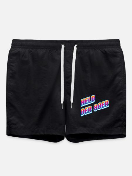Hero of the 80s Neon Retro - Swim Trunks - black