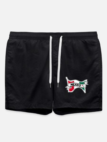 Mexico Mexikanische Flagge  - Badeshorts - Schwarz