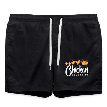 Poulets Whisperer Poulets Poulets Poulets Gardiens de poulets - Short de bain - noir - Devant - AI Model Male 185 light (185cm)