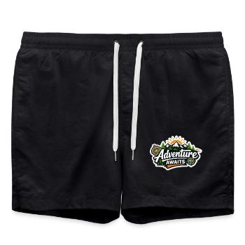L’aventure attend – Boussole de la forêt de montagne - Short de bain - noir - Devant - AI Model Male 185 light (185cm)
