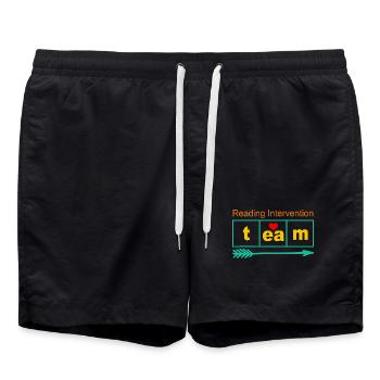 Reading Intervention Team Emblem - Badeshorts - Schwarz - Vorne - AI Model Male 185 light (185cm)