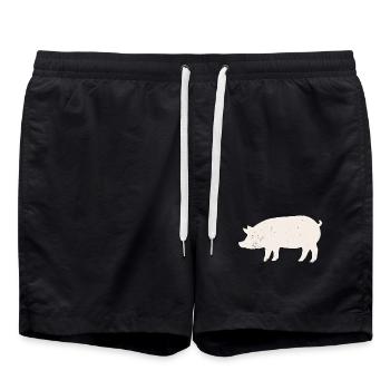 Cochon - Short de bain - noir - Devant - AI Model Male 185 light (185cm)