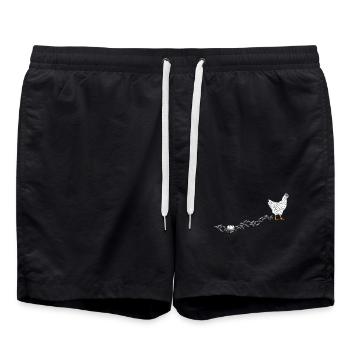Poulets Whisperer Poulets Poulets Poulets Gardiens de poulets - Short de bain - noir - Devant - AI Model Male 185 light (185cm)