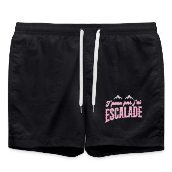 Escalade Rose Retro J'peux pas - Short de bain - noir - Devant - AI Model Male 185 light (185cm)
