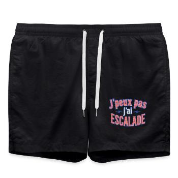 J'ai Escalade Humor Montagne - Short de bain - noir - Devant - AI Model Male 185 light (185cm)