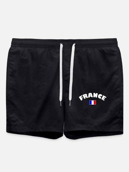 France drapeau français - Short de bain - noir