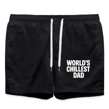 Le Papa le Plus Cool du Monde - Short de bain - noir - Devant - AI Model Male 185 light (185cm)
