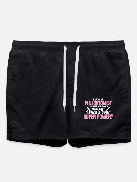 Phlebotomist Superpower Tee - Swim Trunks - black