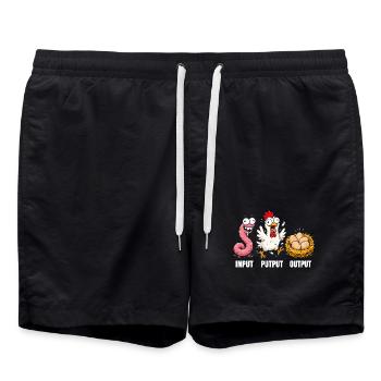 Trio Entrée Sortie : Œufs de ver coq - Short de bain - noir - Devant - AI Model Male 185 light (185cm)