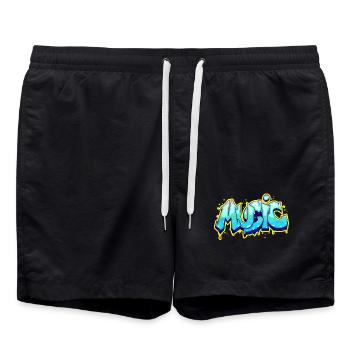 Musique - Short de bain - noir - Devant - AI Model Male 185 light (185cm)