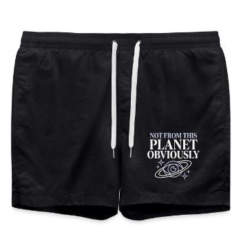 Extra Celestial Girl Alien Glam Nicht Von Diesem - Badeshorts - Schwarz - Vorne - AI Model Male 185 light (185cm)