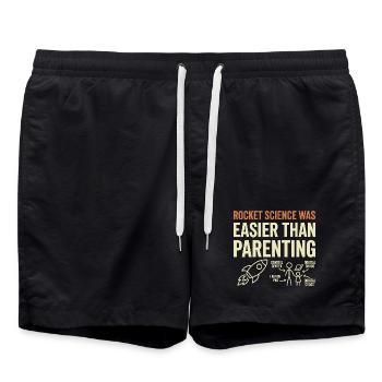 Space Dad Galaxy Dad Best Dad In The Galaxy - Badeshorts - Schwarz - Vorne - AI Model Male 185 light (185cm)