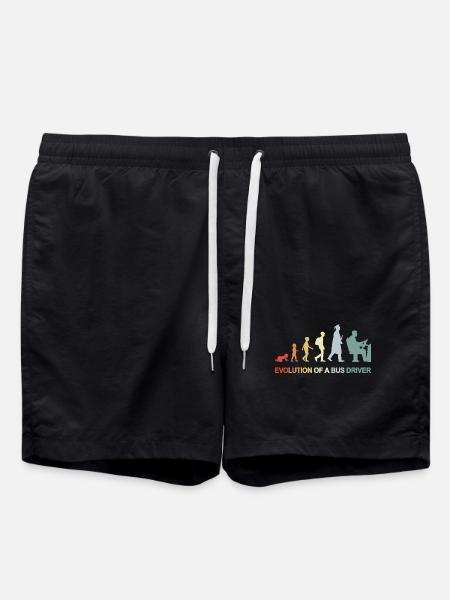 Baby to Bus Driver Evolution - Swim Trunks - black