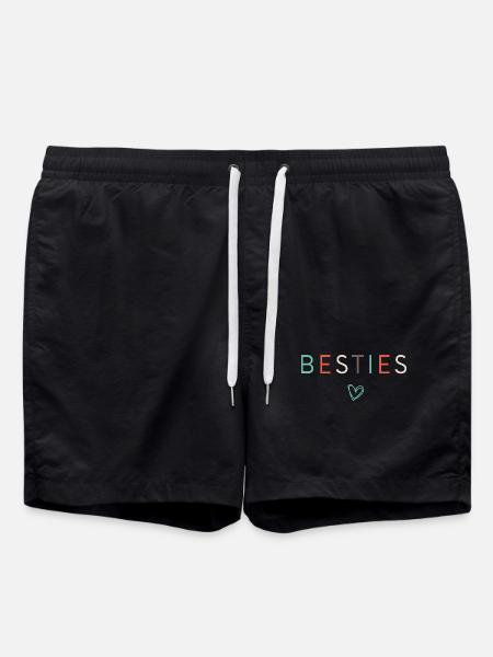 Besties Best Friends Best Girlfriends - Swim Trunks - black