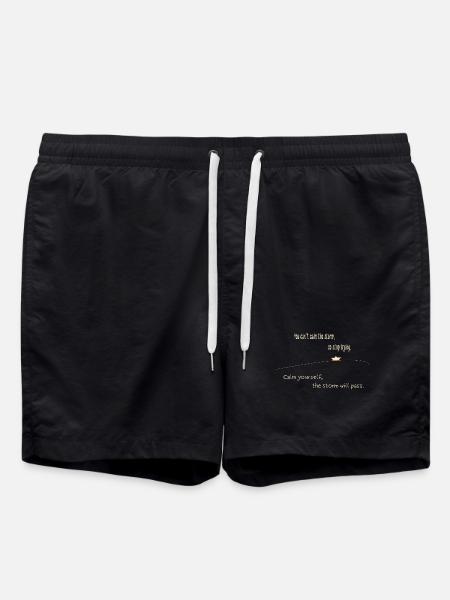 On ne peut pas calmer la tempête - pour les produits sombres - Short de bain - noir