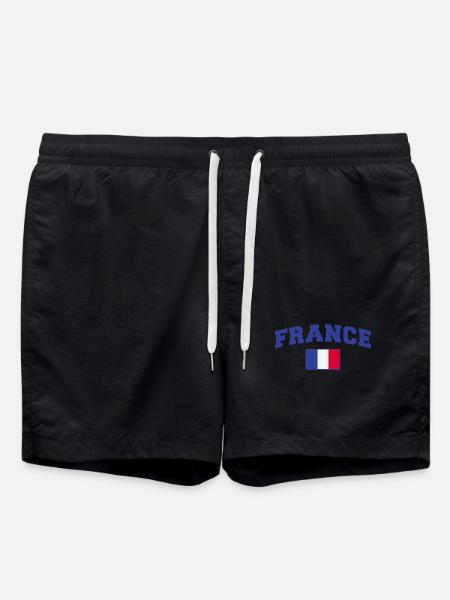 Frankreich Fan - Badeshorts - Schwarz
