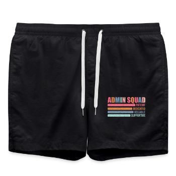 Escouade administrative : Soutien patient - Short de bain - noir - Devant - AI Model Male 185 light (185cm)