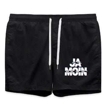 Ja Moin Norddeutschland Hamburg Gamer Meme Moin - Badeshorts - Schwarz - Vorne - AI Model Male 185 light (185cm)