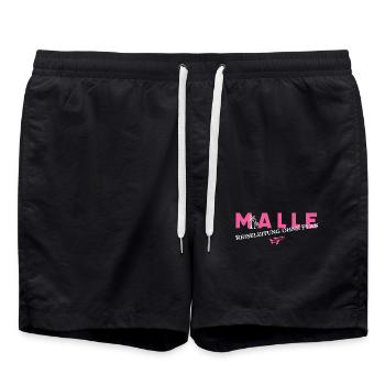 Malle Reiseleitung ohne Plan - Badeshorts - Schwarz - Vorne - AI Model Male 185 light (185cm)
