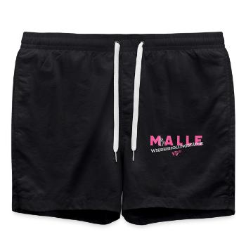 Malle Wiederholungstäter - Badeshorts - Schwarz - Vorne - AI Model Male 185 light (185cm)