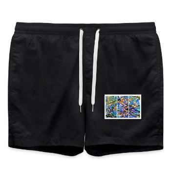 jshrsojujs - Swim Trunks - black - Front - AI Model Male 185 light (185cm)