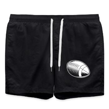 American Football Ball - Badeshorts - Schwarz - Vorne - AI Model Male 185 light (185cm)