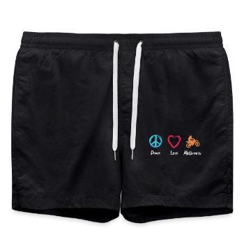 Paix Amour Motocross - Short de bain - noir - Devant - AI Model Male 185 light (185cm)