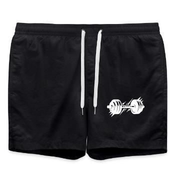 Haltères symboliques de barre - Short de bain - noir - Devant - AI Model Male 185 light (185cm)