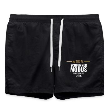 Schlummermodus – Funktioniere später - Badeshorts - Schwarz - Vorne - AI Model Male 185 light (185cm)