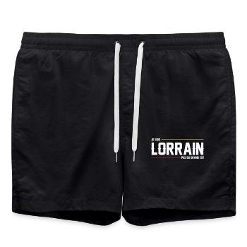 Je Suis Lorrain Pas Du Grand Est T-Shirt Cadeau... - Short de bain - noir - Devant - AI Model Male 185 light (185cm)