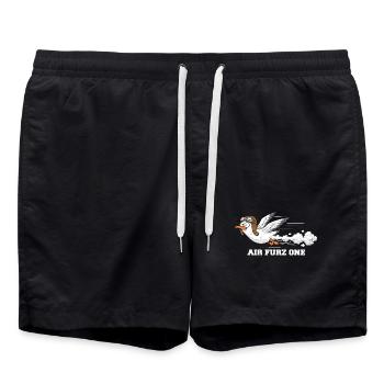 Air Furz One – mouette à pet - Short de bain - noir - Devant - AI Model Male 185 light (185cm)